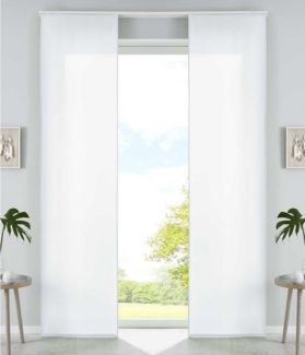 Gardinenbox Schiebegardine (2 St), Paneelwagen, blickdicht, Flächenvorhänge Mikrofaser Blickdicht Matt mit Paneelwagen 85600N2