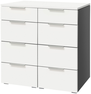 Hasena Kommode Quatrine anthrazit Weiss zerlegt