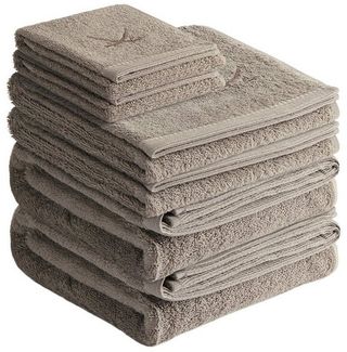 Sansibar Sylt Handtuch Set Sansibar Sylt Handtuch Set Frottier-Serie Classic Nr. 3 (Set, 6-tlg), (Set, 6-St), mit hochwertiger Säbelstickerei