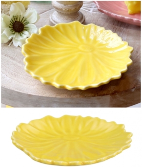 Chic Antique - Teller Kuchenteller Tablett Schale Seerose D 10cm Gelb 61091504
