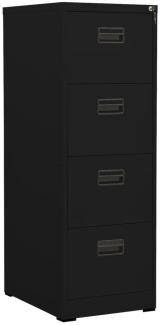 vidaXL Aktenschrank Schwarz 46x62x133 cm Stahl 336280