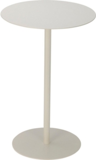 Koopman Beistelltisch Sofatisch Nachttisch 53x35x25 cm Metall Klein Rund Demontiert (Einzelartikel, 1-St, 1 Tisch), Weiß, Metall, Rund, stabiler Stand, Tisch