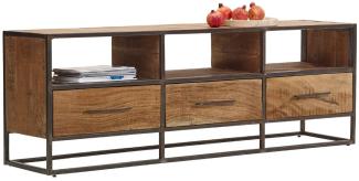 TV-Board Puerto 4664 Lowboard Akazie massiv Hela von Wolf Möbel 175x60