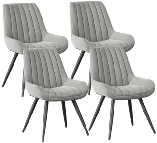 HawthyHome Esszimmerstuhl bequeme Polsterstühle Küchenstuhl (4 St), mit Rückenlehne und Metallbeine