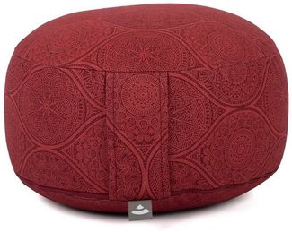 bodhi Meditationskissen Meditationskissen RONDO, 32 x 20 cm Mayuri, dunkelrot, Dinkel