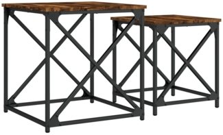 Couchtische, Sofatische 2 Stk. Räuchereiche Holzwerkstoff