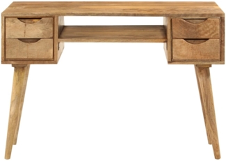 vidaXL Schreibtisch mit Schubladen 110x47x76 cm Massivholz Mango 351593