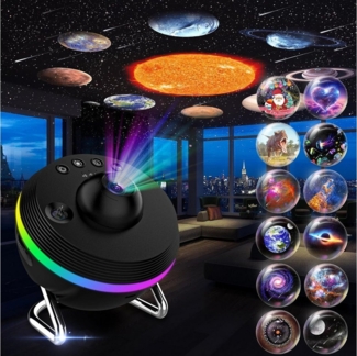 Fanttik LED-Sternenhimmel Sternenhimmel Projektor 13 in 1 Planetarium Galaxy Projektor, LED fest integriert, Sternenlicht Nachtlicht Lampe mit Timer für Kinder Erwachsene