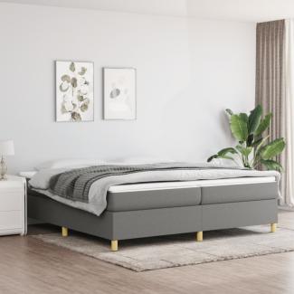 vidaXL Boxspringbett mit Matratze Dunkelgrau 200x200 cm Stoff, Härtegrad: H2 [3144547]