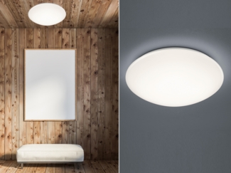 LED Deckenleuchte PAOLO in Weiß IP44 Badlampe, Ø 37cm