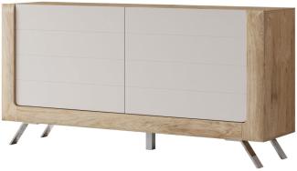 Kommode Sideboard Kleve 161x44x81cm Eiche Harbor Gold Kashmir 2-türig