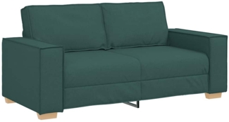 vidaXL 2-Sitzer Sofa Dunkelgrün 140 cm Stoff 4104985