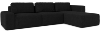 AX LIVING Couch XXL L Form Arkleton Ecksofa Schwarz 360cm – Modern R