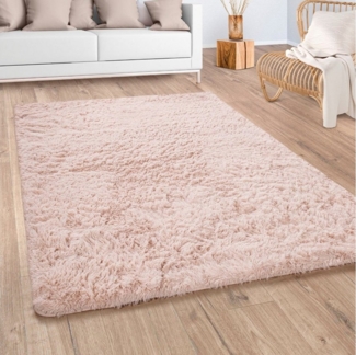 Paco Home Hochflor-Teppich Silky 591, rechteckig, Höhe: 37 mm, Uni-Farben, besonders weich und kuschelig