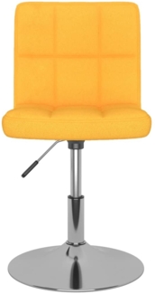 vidaXL Esszimmerstuhl Drehbar Gelb Stoff, Drehbar [3087475]
