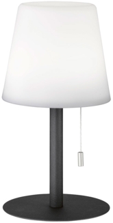 RGB LED Tischleuchte, Außen, Farbwechsel, Akku, weiß, H 29 cm
