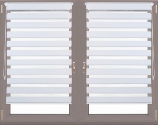 2 x Doppelrollo Klemmfix Weiß 85x150 cm 10023044