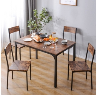 Flieks Essgruppe, (set,5-tlg), Esstisch mit 4 Stühle Set Esszimmerstühle Küchentisch