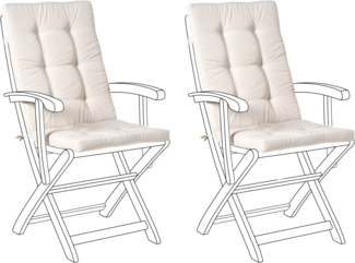 Sitzauflagen 2er Set MAUI PREMIUM Hellbeige