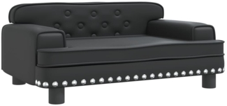 vidaxl Kindersofa 70 x 45 x 30 cm, Schwarz, Kunstleder