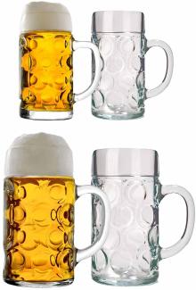 Stölzle Oberglas ISAR Maßkrug Bierkrug 4er Set