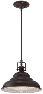 Hängeleuchte, Deckenlampe, Metall Glas, Bronze, D 36,8 cm