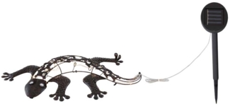 LED Solarleuchte, Gecko zur Wandmontage, bronzefarben, 50 cm