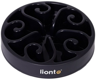 lionto Futternapf lionto Antischlingnapf, Hundenapf, Futternapf, rutschfest, viele Varia, Kunststoff, rutschfest & spülmaschinengeeignet, 20 cm, schwarz