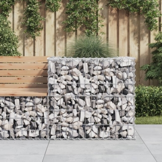 vidaXL Gabionenkorb Silbern 70x70x65 cm Verzinktes Eisen 364850