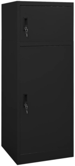 vidaXL Sattelschrank Schwarz 53x53x140 cm Stahl 339601