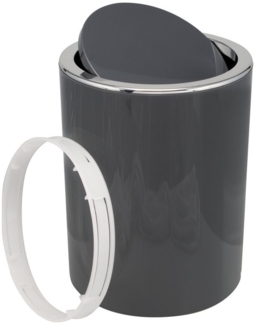 bremermann Kosmetikeimer SAVONA 5,5 Liter aus Kunststoff, rund - grau