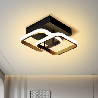 Senmudi Deckenleuchte Deckenlampe,Modern led deckenleuchte,28cm,12W, 6000K,Dreifarbig lampen, LED fest integriert, Tageslichtweiß, Bierfarbe, Neutralweiß, Kaltweiß, Badezimmer lichtregulierbar,für Wohnzimmer, Schlafzimmer,Kinderzimmer