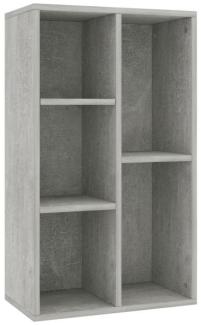 vidaXL Bücherregal/Sideboard Betongrau 50x25x80 cm Holzwerkstoff 800166