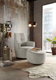set one by Musterring Relaxsessel SO 1450 (Set), mit Dreh- und Wippfunktion, inklusive Hocker