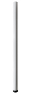 Hettich Möbelfuß 6,0 x 110 - 113 cm Stahl weiß - 1 Stück