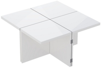 Refined Living Couchtisch DIY Couchtisch Set, Hochglanz, modular, 4-in-1 Design,Beistelltisch (81.1L x 81.1B x 40 H(cm),multifunktionaler Tisch, 1-St, Hochglanz Tisch,Beistelltisch Set,Wohnzimmertisch), Vielseitige DIY-Kombination, flexibel, Stabil & l...