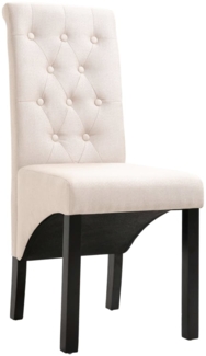 vidaXL Esszimmerstühle 2 Stück Creme Stoff [248987]