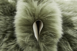 Teppich Schaffell 85x60 cm grün