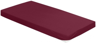 Irisette Kuschel-Jersey Spannbetttuch Vesuv 0012 rubin 150x200 cm 12-81 rubin