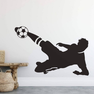 K&L Wall Art Wandtattoo Wandsticker Fußball Klebebilder Kinderzimmer Sport Wandsticker, Wandbild selbstklebend, entfernbar