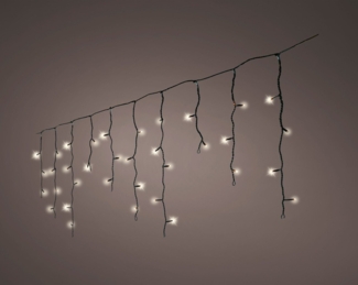 Kaemingk LED Lichtervorhang Icicle Lights mit 119 Lichter 500 cm , schwarz
