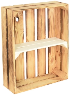 CHICCIE 6 Set Holzregal Schmalhanz - Hell Geflammt Weiß 1x Kurzes Regal