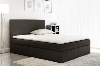 99rooms Mattia Boxspringbett Kunstleder SOFT Braun 120x200 cm