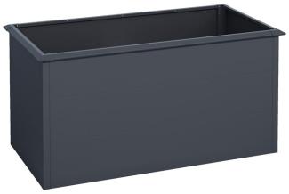 Hochbeet Design Gemüsebeet Pflanzbeet 150x75x77 cm mit Schneckenkante Anthrazit