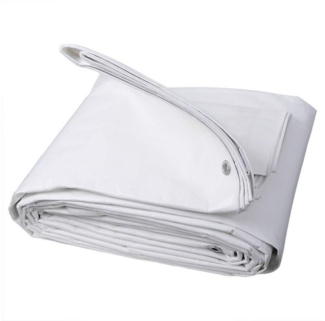 Woltu Pool-Abdeckplane, PE Abdeckplane mit Ösen,280g/m²,weiß