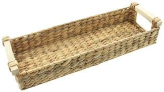 Tablett "Wasserhyazinthe" 48x16 cm, lang & schmal, Dekoschale, Dekotablett, Vasenhalter, Kerzenboard