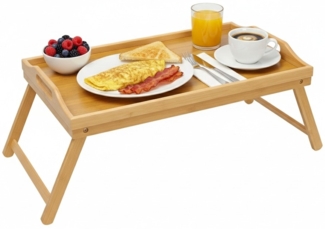 Frühstückstablett Serviertablett Tablett mit klappbaren Beinen Cheffinger CF5021