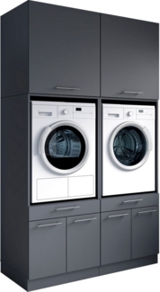 Laundreezy Mehrzweckschrank-Set Laundreezy, 4-tlg. Mehrzweckschrank-Set B/H/T 135/238/68 cm, (4-St), Breite 135 cm, Soft-Close-Funktion für Türen