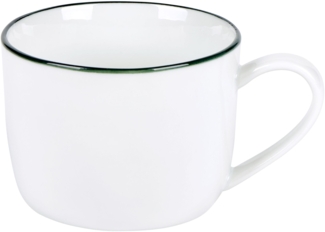 Lambert Piana Espressotasse, Dekor Rand weiß/ basalt Porzellan, H 5 cm, D 6,5 cm, Piana Espressotasse 21389