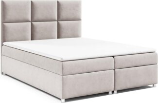 Best for Home Boxspringbett mit Bettkasten Trinity K-13 Bonellfederkern inkl. 7 cm Topper (Bonell-Matratze, gepolstertes Kopfteil, Doppelbett versch. Größen, 140x200 160x200 180x200 200x200 cm), Handwerksqualität, TOP Preis-Leistungs-Verhältnis